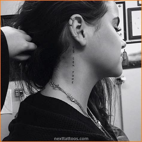 feminine womens front neck tattoos|26 Neck Tattoo Ideas for Women, From Simple to Statement